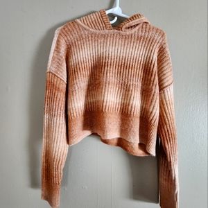 NWT Aerie cropped sweater S brown/tan ombre